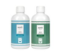 Lot de 2 parfums concentrés Muha pour lessive de 400 ml - parfums intenses - parfum durable, grand format, usage universel en machine (mer d'hiver + air de capri)
