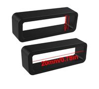 Lot de 2 passants de bracelet de montre - Boucles de rechange pour bracelet de montre - Boucle de support en silicone souple - Support robuste pour montre intelligente et montre ordinaire, 20 mm,
