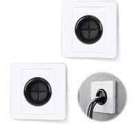 Lot de 2 Passe-Câbles Muraux Gestion des Câbles pour TV et Bureau Cache-Prises et Organisation des Fils
