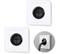 Lot de 2 Passe-Câbles Muraux Gestion des Câbles pour TV et Bureau Cache-Prises et Organisation des Fils