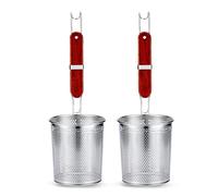 Lot de 2 passoires à pâtes micro-perforées en acier inoxydable (diamètre 14 cm)