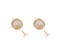 Lot de 2 passoires à thé en cuivre pratiques et durables en maille pour hôtel, chambre à coucher, maison, type C