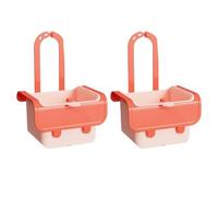 Lot de 2 passoires autonettoyantes pour évier de cuisine et de rangement, conçues pour une utilisation durable avec une durabilité appropriée et constante (rose orange)