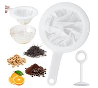 Lot de 2 passoires en maille ultra fine, en maille de nylon, petite passoire à mailles fines avec poignée pour filtrer le jus, lot de 2 (300 mailles)