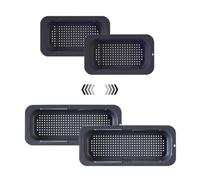 Lot de 2 passoires extensibles pour évier - Pour laver les légumes et les fruits, égoutter les pâtes cuites - Extensibles - Essentiels de cuisine (2, noir)