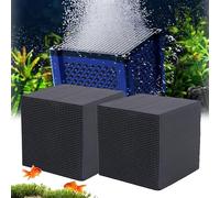 Lot de 2 pastilles de charbon actif - 10 x 10 x 10 cm - Filtre cube à charbon actif - Filtre à charbon actif - Cubes de nettoyage pour bassins, réservoirs à poissons, réservoir d'eau pour chevaux