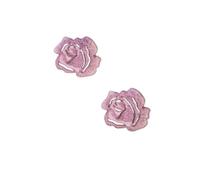 Lot de 2 - Patch Écusson Thermocollant Petite Rose Ajourée 3 x 3 cm Coloris Vieux rose Patch brodé