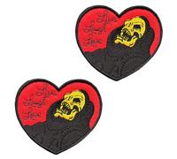 Lot de 2 patchs brodés à motif « Live Laugh Love » - Motif drapeau militaire amusant - Boucle et crochet - Pour sacs à dos, vêtements, veste, gilet, sacs, jeans, casquettes, etc