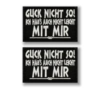 Lot de 2 patchs brodés « Bonne nuit ! HÄNG ALLES NUCHT MIT MIR », patchs autocollants double face pour vêtements militaires, casquette de baseball, chapeaux, uniforme, sacs à dos, jeans, sacs