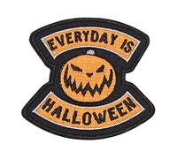 Lot de 2 patchs brodés Everyday is Halloween - Style punk tactique Velcro - Convient pour gilets, sacs à dos et vêtements