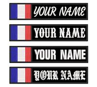 Lot de 2 patchs de nom personnalisés, patchs de nom/numéro militaires, patch de drapeau tactique brodés pour gilet, veste, sac à dos, Hook ou thermocollant