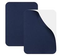 Lot de 2 patchs de réparation autocollants en tissu sergé imperméable pour réparation et décoration de vêtements, pantalons, bleu marine, 9,5 x 12,5 cm