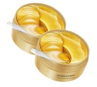 Lot de 2 patchs dorés pour les cernes, pour enlever les cernes, enlever les poches sous les yeux, améliorer les lignes, anti-âge et réduire les rides, 60 comprimés/boîte