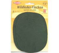 Lot de 2 patchs ovales en daim Vert