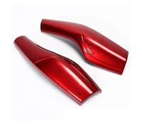 Lot De 2 Patchs Rénovation Intérieure pour Tesla pour Model 3 pour Model Y 2022-2023 Protection Colonne Changement Vitesse en ABS Moulages Intérieurs(Carbon Fiber Red)