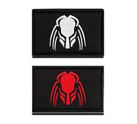Lot de 2 patchs tactiques militaires pour prédateur Predator - Fermeture - Broderie amusante - Emblème moral - Patch à fixer sur un sac à dos, un sac, une casquette, un gilet