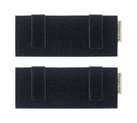 Lot de 2 Patchs Tactiques Molle 19x7,5 cm - Brun Coyote - Compatible Gilet extérieur - Système Molle - Fermeture Auto-agrippante - Camo Tactique (Black 2PCS)