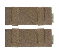 Lot de 2 Patchs Tactiques Molle 19x7,5 cm - Brun Coyote - Compatible Gilet extérieur - Système Molle - Fermeture Auto-agrippante - Camo Tactique (Coyote Brown 2PCS)