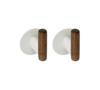 - Lot de 2 Patères Adhésives "Cassie" 8cm Beige