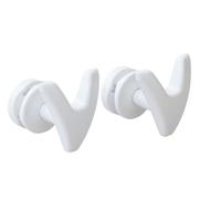 Lot de 2 patères blanches en V pour sèche serviette, paire de crochets pour radiateur sèche serviette