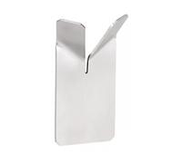 Lot de 2 patères double NIVA en acier inoxydable avec adhésive 4,8 x8,5 x2,2 cm