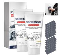 Lot de 2 pâtes de réparation de rayures de voiture - 60 g x 2 - Avec chiffon nano et boule éponge - Pour voiture - Avec chiffon nano et boule éponge - Pour réparation de véhicules - Kit de cire de