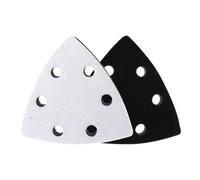 Lot de 2 patins abrasifs triangulaires auto-agrippants auto-agrippants auto-agrippants à 6 trous 93 x 93 x 93 mm
