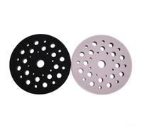 Lot de 2 patins de ponçage, 12,7 cm, 33 trous, rembourrage de protection absorbant les chocs, éponge tampon d'interface pour ponceuse orbitale