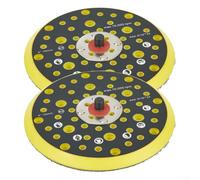 Lot de 2 patins de ponçage de 15,2 cm - 52 trous - Disque en mousse de polyuréthane pour ponceuse orbitale aléatoire - Crochet et boucle - Filetage 5/16"-24