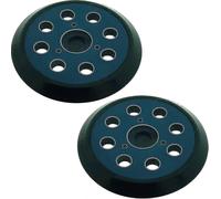 Lot de 2 patins de poncage pour ponceuse orbitale 2 x 8 trous 125 mm compatibles avec Makita M9204 Bo5030 Bo5031 Dbo180z Bo8041 Dbo180rmj Bo5041 Bo5010 Bo50111 Bo5012.