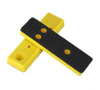 Lot de 2 patins de ponçage rectangulaires 30 x 100 mm avec crochet à 5 trous et boucles, plaque de support pour chanfreinage, polissage, accessoires sur métal, bois, verre, pierre, caoutchouc (30 x