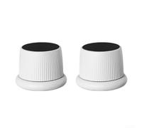 Lot de 2 patins de rehausseur de meubles réglables avec boulon rotatif fileté pour armoire, lit, table, pieds antidérapants - Blanc et gris - Facile à installer - Support de réduction du bruit (blanc)
