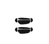 Lot de 2 patins de souris de rechange pour patins à souris avec bords arrondis et incurvés - Pour clé de souris de jeu 2S/3