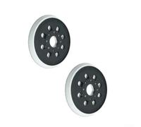 Lot de 2 patins en caoutchouc de 125 mm pour ponceuse orbitale | 8 trous d'extraction de poussière et de fixation, s'adapte aux feuilles de 12,7 cm, réduit l'encrassement, facile à changer