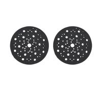 Lot de 2 patins en éponge douce de 150 mm pour ponceuses vibrantes - Tampon d'interface à 70 trous - Mousse de 12 mm d'épaisseur - Compatible avec San de 15,2 cm