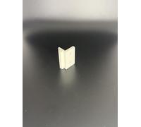 Lot de 2 patins profilés en forme de L - Rainure 5 - Type I - Blanc - Pour profilés en aluminium de type I - Rainure 5 - 20 x 20 mm