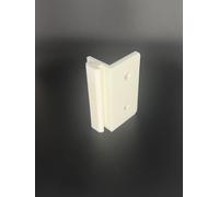 Lot de 2 patins profilés en forme de L - Rainure 8 - Type I - Blanc - Pour profilés en aluminium de type I - Rainure 8 - 40 x 40 mm