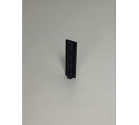 Lot de 2 patins profilés rainurés 5 type I 80 mm - Noir - Avec alésage - Pour profilés en aluminium de type I - Rainure 5 - 20 x 20 mm