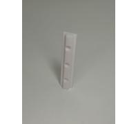 Lot de 2 patins profilés rainurés 6 type B 100 mm - Blanc - Avec alésage - Pour profilés en aluminium de type B - Rainure 6 - 20 x 20 mm