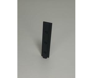 Lot de 2 patins profilés rainurés 6 type B 100 mm Noir avec alésage Pour profilés en aluminium type B Rainure 6 20 x 20 mm