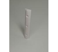 Lot de 2 patins profilés rainurés 6 type B 150 mm - Blanc - Avec alésage - Pour profilés en aluminium de type B - Rainure 6 - 20 x 20 mm