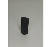 Lot de 2 patins profilés rainurés 8 type B 80 mm - Noir - Avec alésage - Pour profilés en aluminium de type B - Rainure 8 - 30 x 30 mm