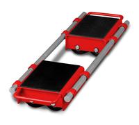 Lot de 2 patins rouleurs charges lourdes 12 t 12 galets en nylon, réglable de 720 à 1400 mm MW Tools SRC12