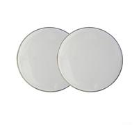 Lot de 2 peaux de tambour blanches contrôlées par le son, épaisseur de 0,188 mm, pour débutants et étudiants (25,4 cm)
