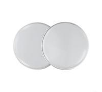 Lot de 2 peaux de tambour blanches de 15,2 cm, 20,3 cm, 25,4 cm, 30,5 cm, en maille contrôlée par le son avec cadre en aluminium, 0,188 mm d'épaisseur pour la pratique et les étudiants (20,3 cm)