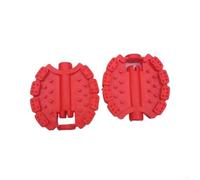 Lot de 2 pédales de rechange pour vélos et tricycles en plastique compatibles avec différents modèles de vélo (rouge)