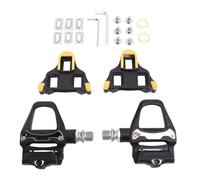 Lot de 2 pédales de vélo de Route, pédales de vélo autobloquantes en Fibre de Nylon à roulement scellé avec kit d'installation, étanchéité réglable pour Le Cyclisme sur Route, axe