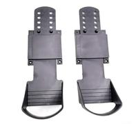 Lot de 2 pédales pour rameur, 30 x 10 cm, accessoires d'exercice pour rameur d'intérieur, résistant à l'eau, au vent, pièce de rechange pour rameur magnétique, noir