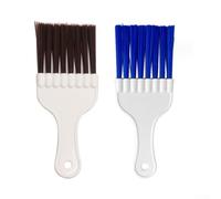 Lot de 2 peignes à ailettes de condensateur pour climatiseur - Brosse de nettoyage en plastique pour ailettes, évaporateurs, réfrigérateurs, compatible avec les unités CVC