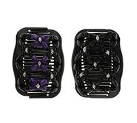 Lot de 2 peignes à chapeau avec perles en bois pour faire des chignons, peigne à cheveux pour tous les types de cheveux, matériau statique, taille de 8,9 cm, cheveux en quelques secondes, parfait pour